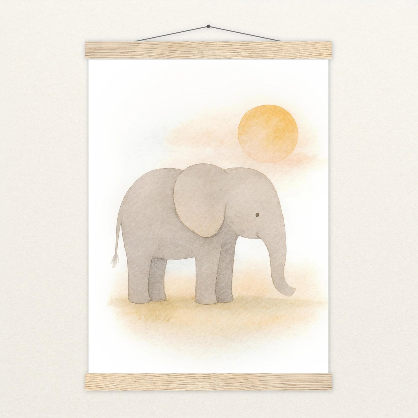 Emil der Elefant - Motiv: "Sonne" Poster mit Leisten von tinylearner
