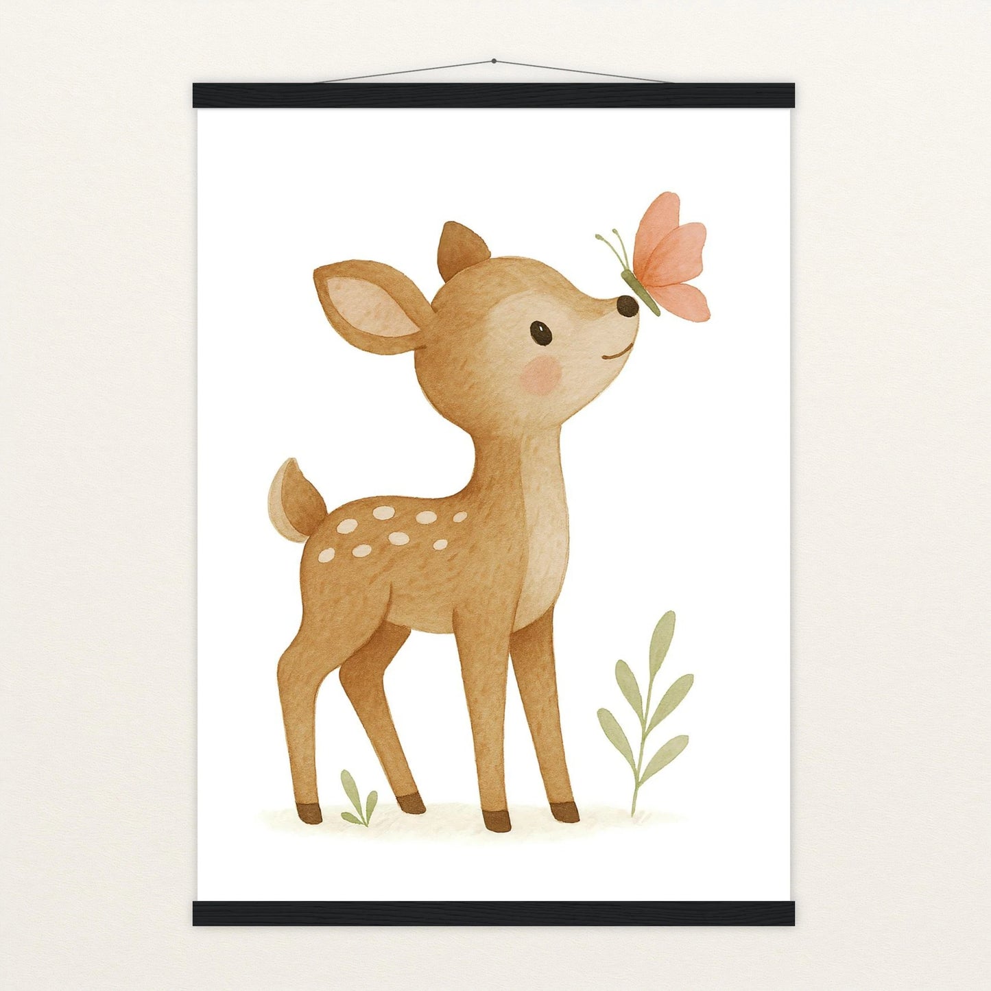 Ria das Reh - Motiv: "Schmetterling" Poster mit Leisten von tinylearner