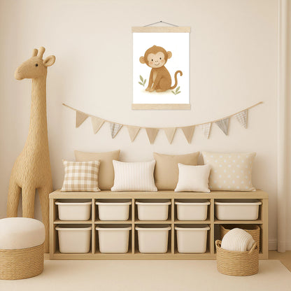 Aki der Affe Poster mit Leisten von tinylearner
