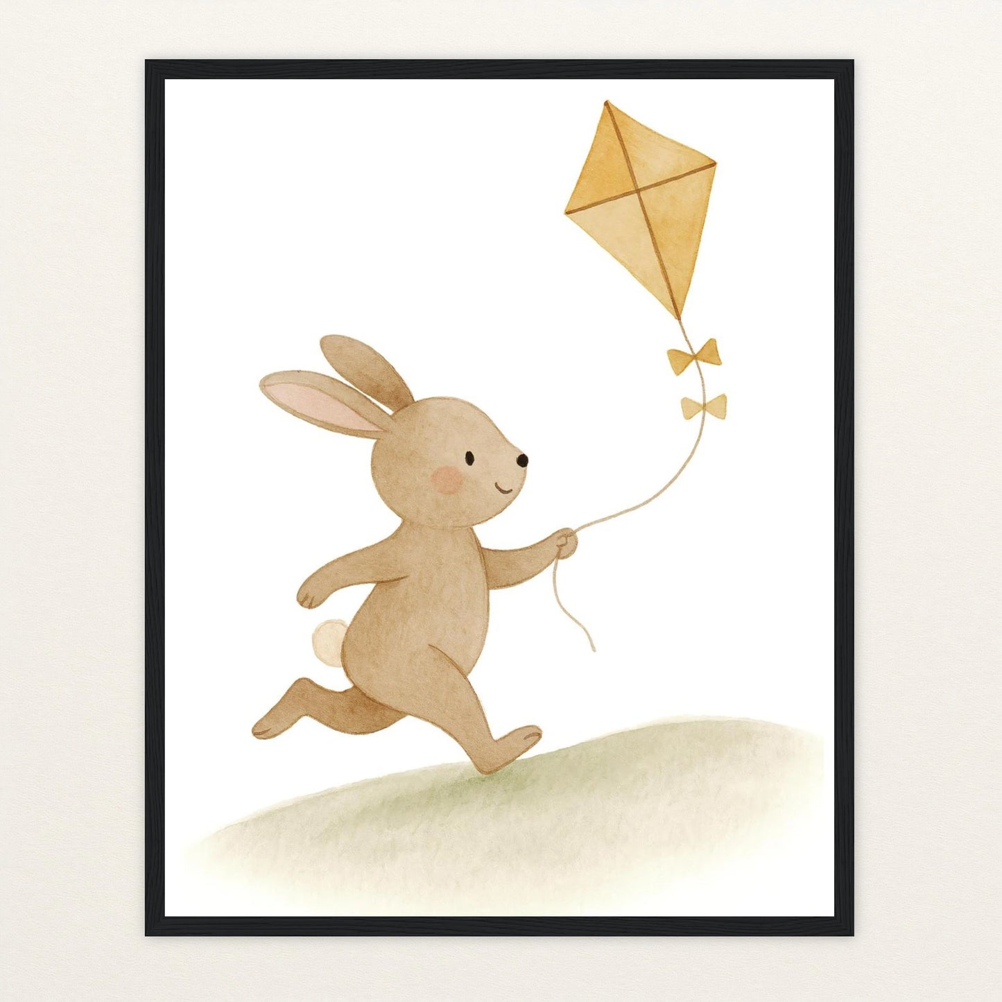 Holly der Hase - Motiv: "Drachen" Poster mit Holzrahmen von tinylearner