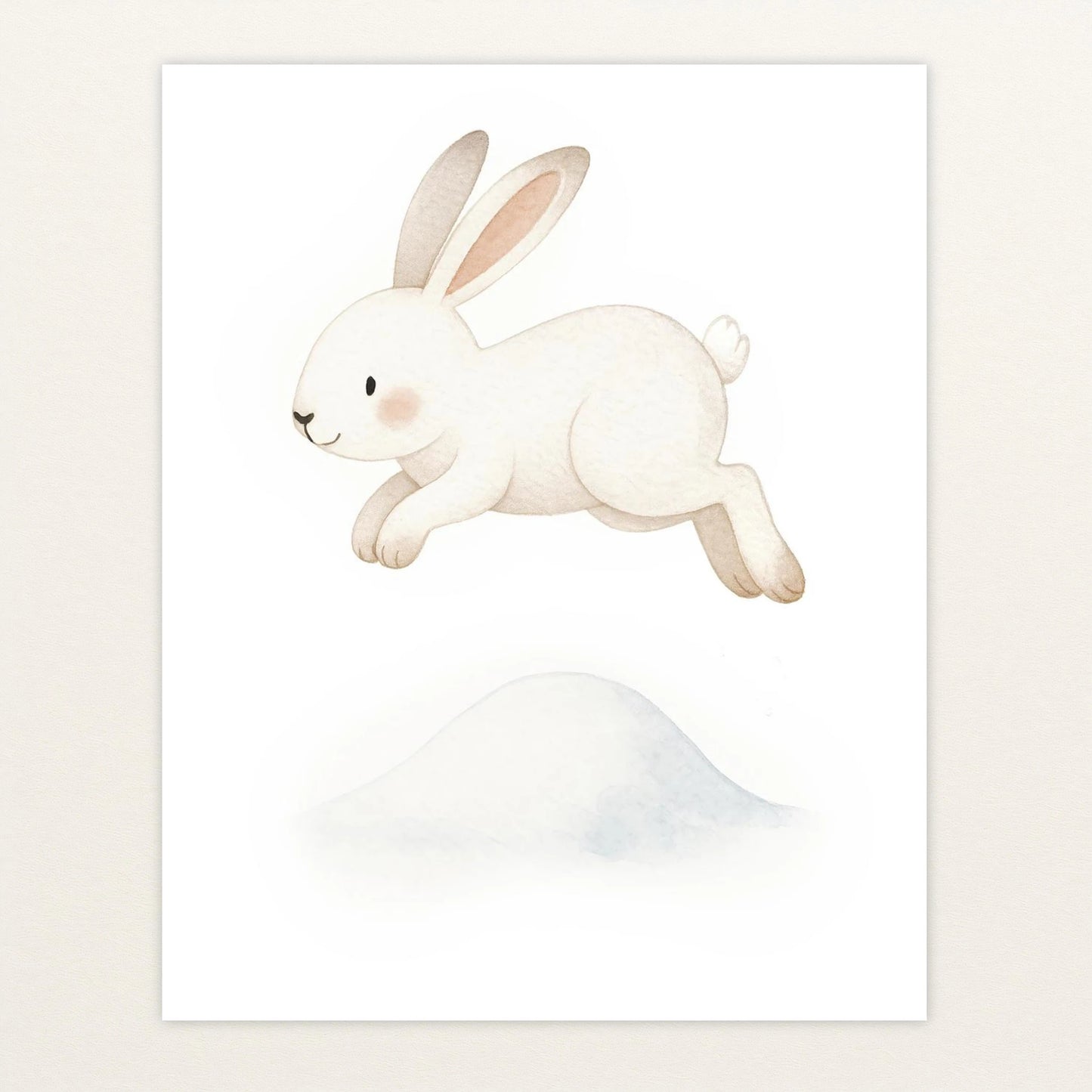 Sina der Schneehase - Motiv: "Schneehügel" Poster von tinylearner