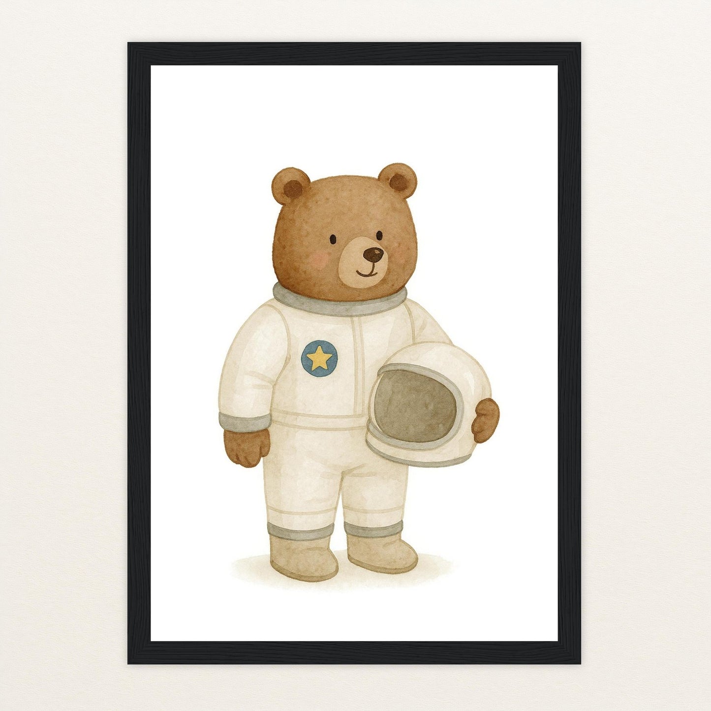 Balu der Bär - Motiv: "Astronaut" Poster mit Holzrahmen von tinylearner