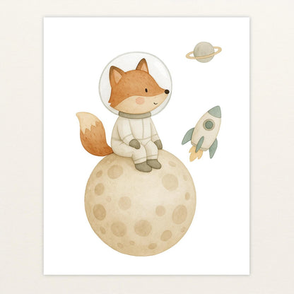 Finnegan der Fuchs - Motiv: "Astronaut" Poster von tinylearner