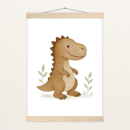 Dinosaurier T-Rex Poster mit Leisten von tinylearner