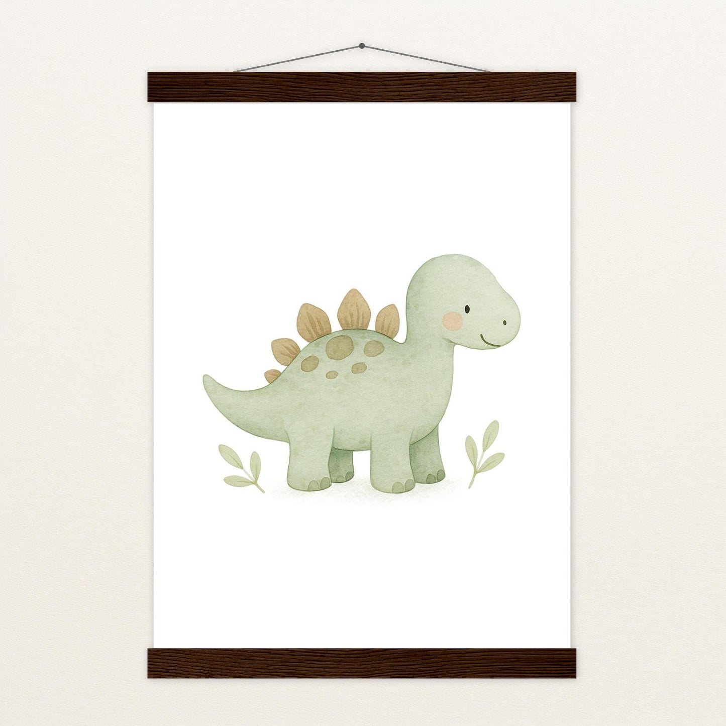 Dinosaurier Stegosaurus Poster mit Leisten von tinylearner