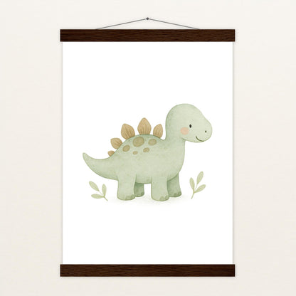 Dinosaurier Stegosaurus Poster mit Leisten von tinylearner