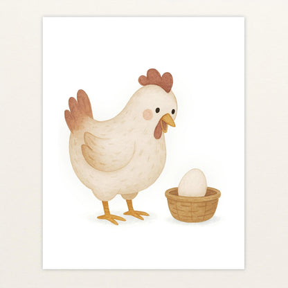 Hanni das Huhn - Motiv: "Ei" Poster von tinylearner