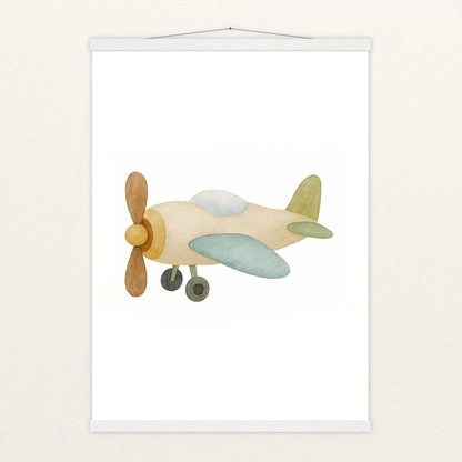 Propellerflugzeug Poster mit Leisten von tinylearner