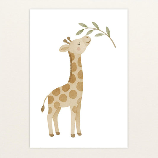 Greta die Giraffe - Motiv: "Blätter" Poster von tinylearner