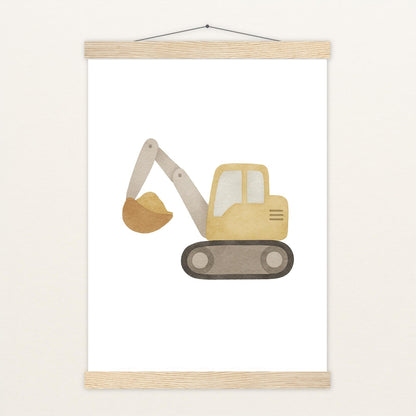 Bagger Poster mit Leisten von tinylearner