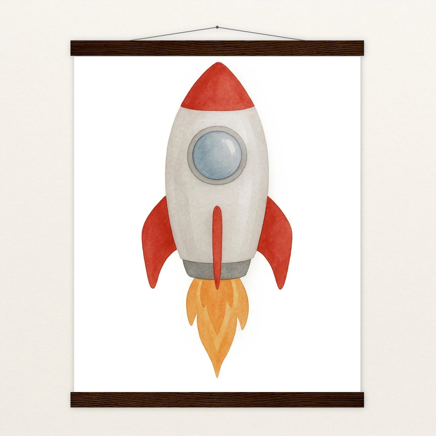 Rakete Poster mit Leisten von tinylearner