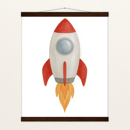 Rakete Poster mit Leisten von tinylearner