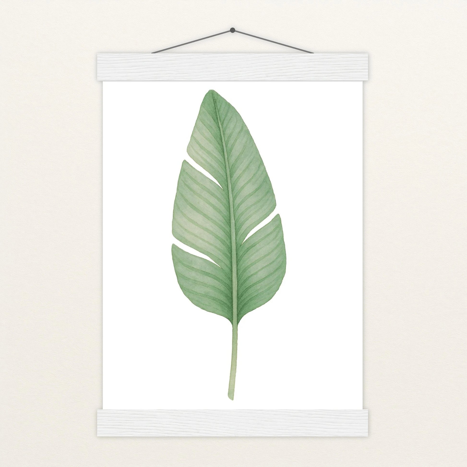 Strelitzien-Blatt Poster mit Leisten von tinylearner