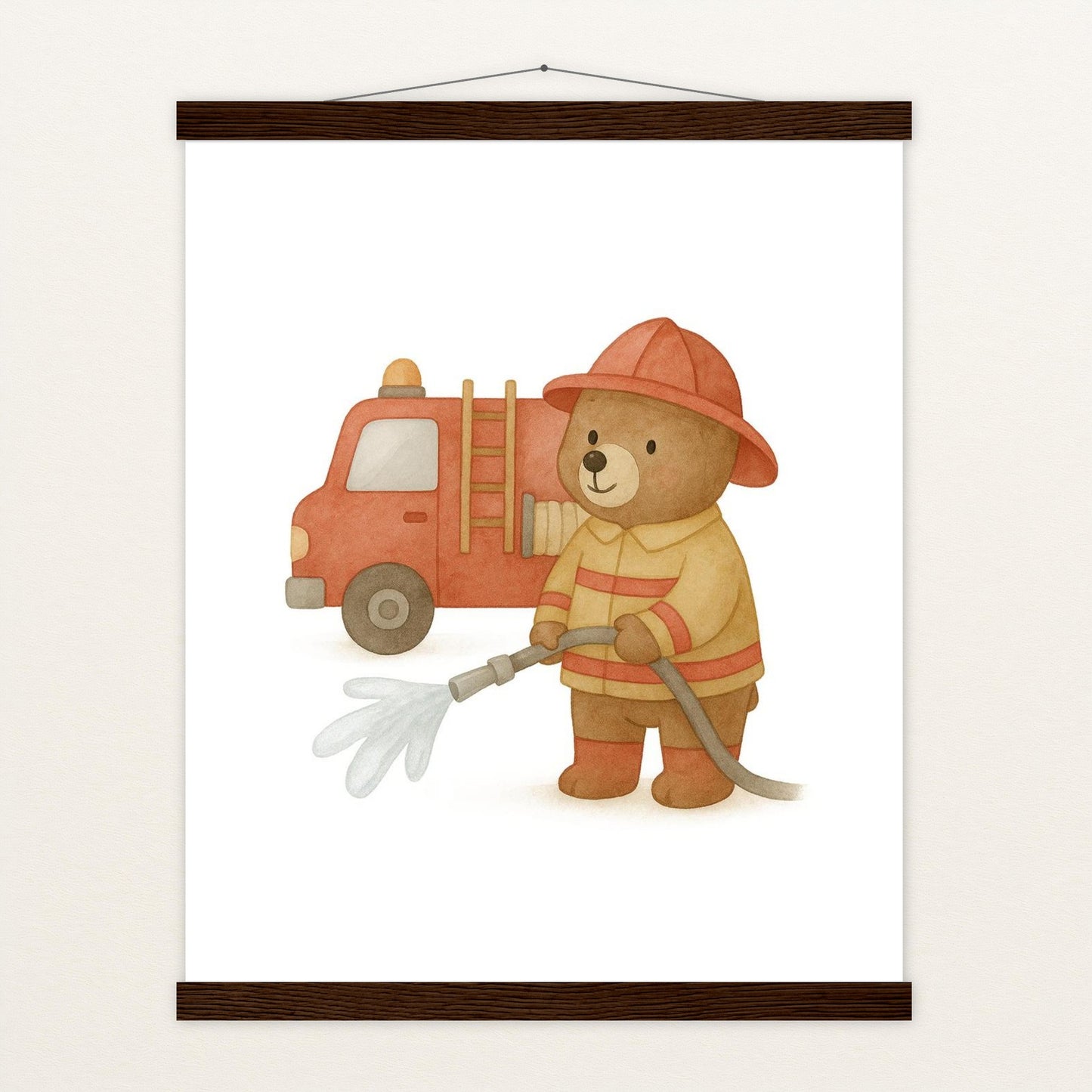 Balu der Bär - Motiv: "Feuerwehr" Poster mit Leisten von tinylearner