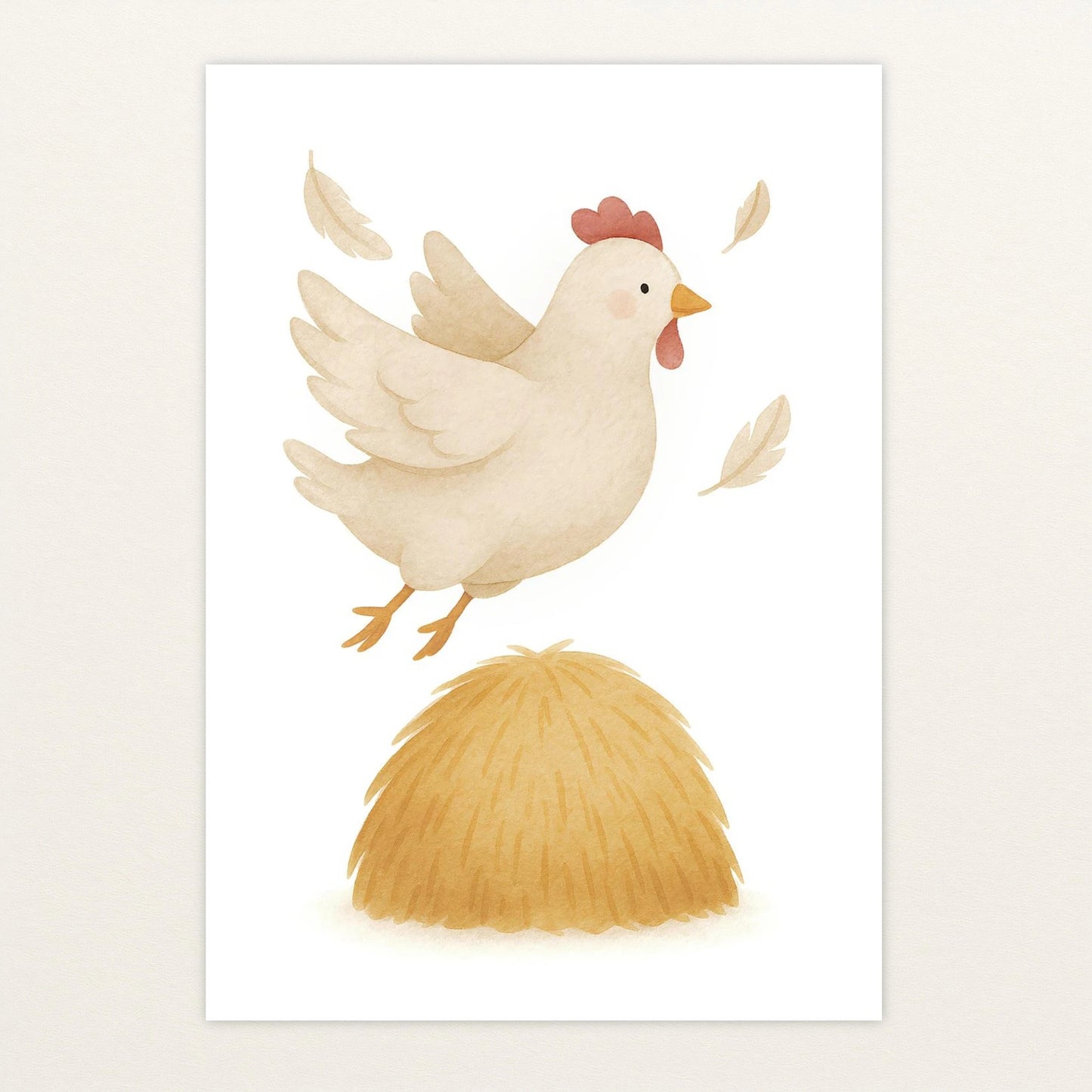 Hanni das Huhn - Motiv: "Heu" Poster von tinylearner