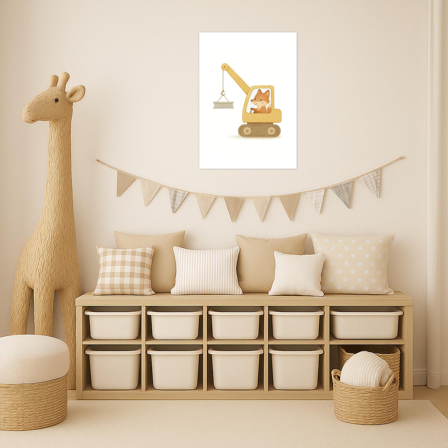 Finnegan der Fuchs - Motiv: "Kran" Poster von tinylearner