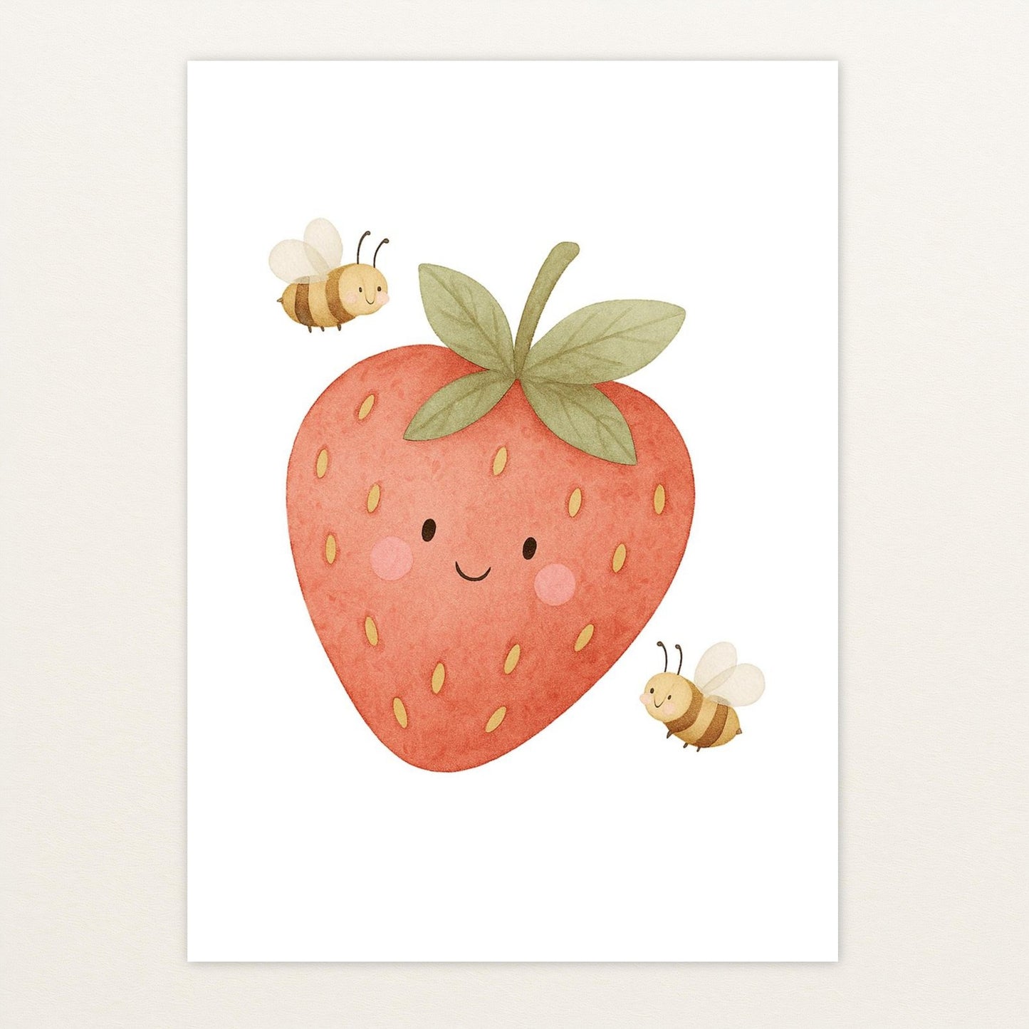Obst: Erdbeere Poster von tinylearner
