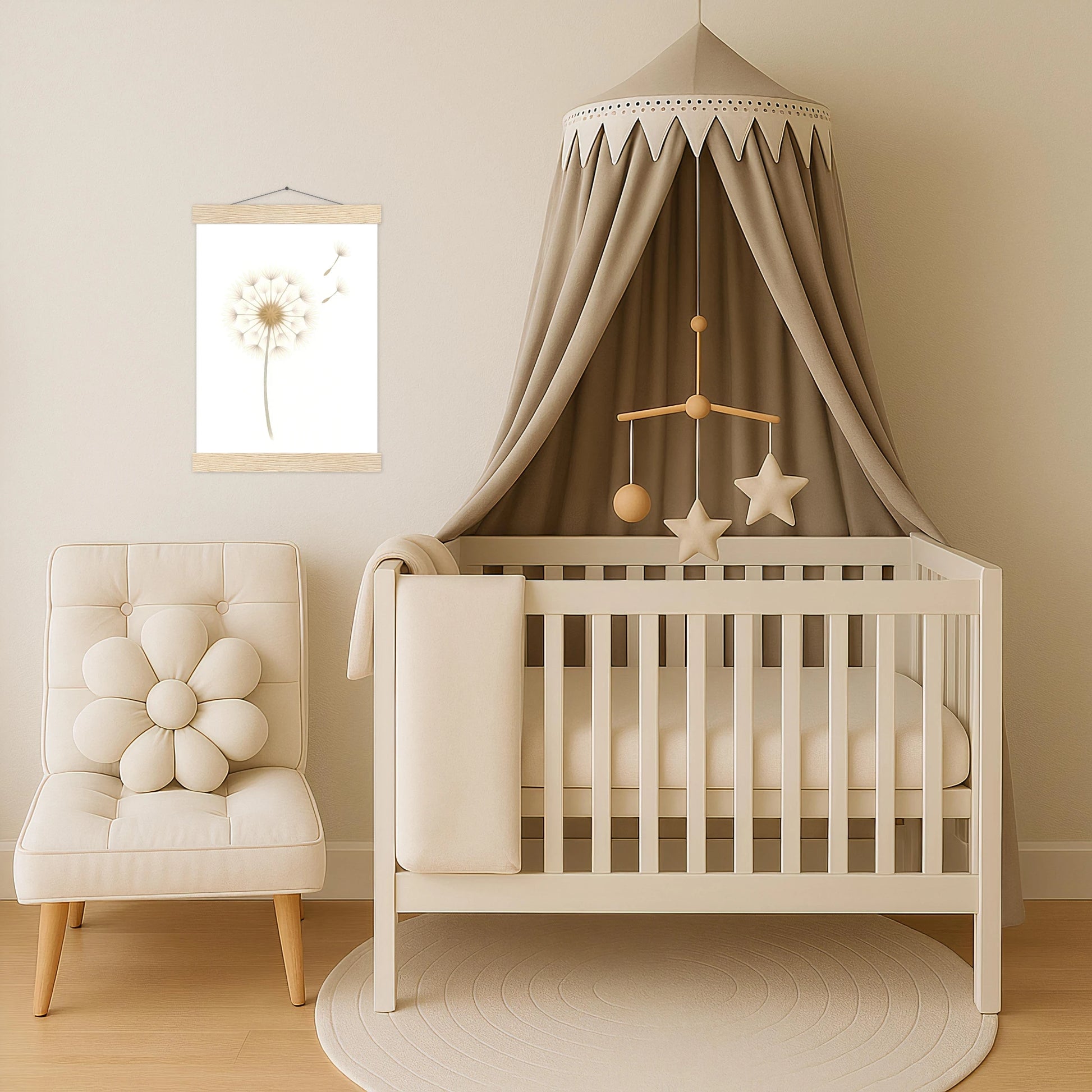 Löwenzahn Poster mit Leisten von tinylearner