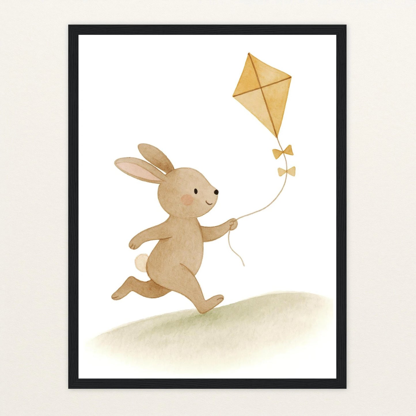 Holly der Hase - Motiv: "Drachen" Poster mit Holzrahmen von tinylearner