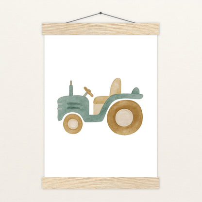 Traktor Poster mit Leisten von tinylearner