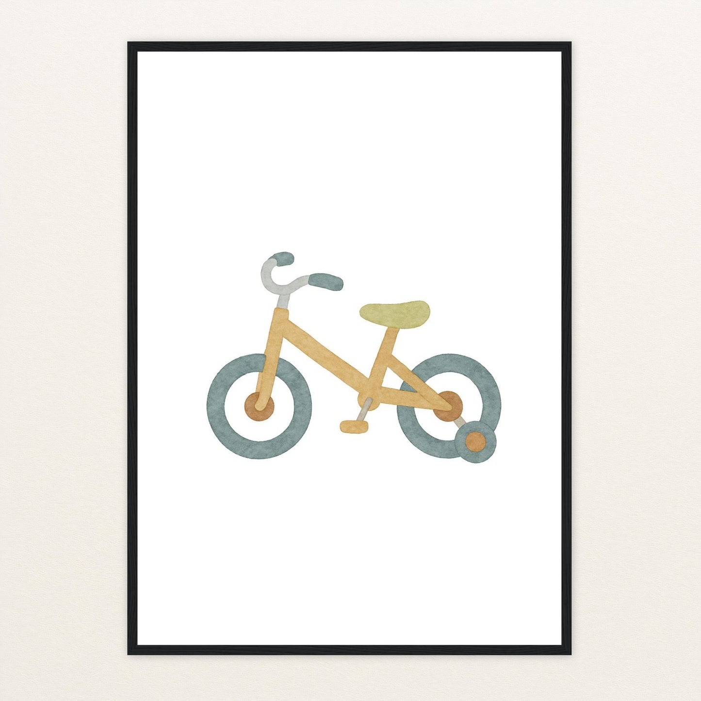 Fahrrad Poster mit Holzrahmen von tinylearner