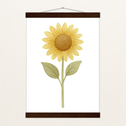 Sonnenblume Poster mit Leisten von tinylearner