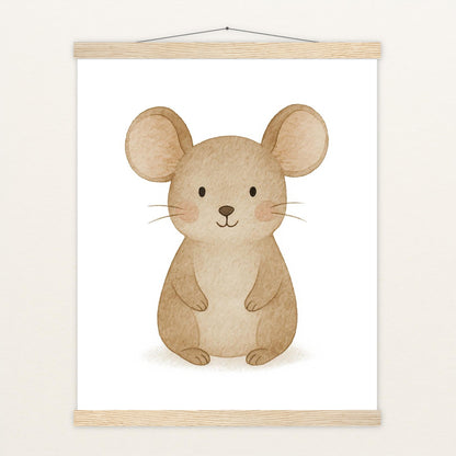 Mimi die Maus Poster mit Leisten von tinylearner