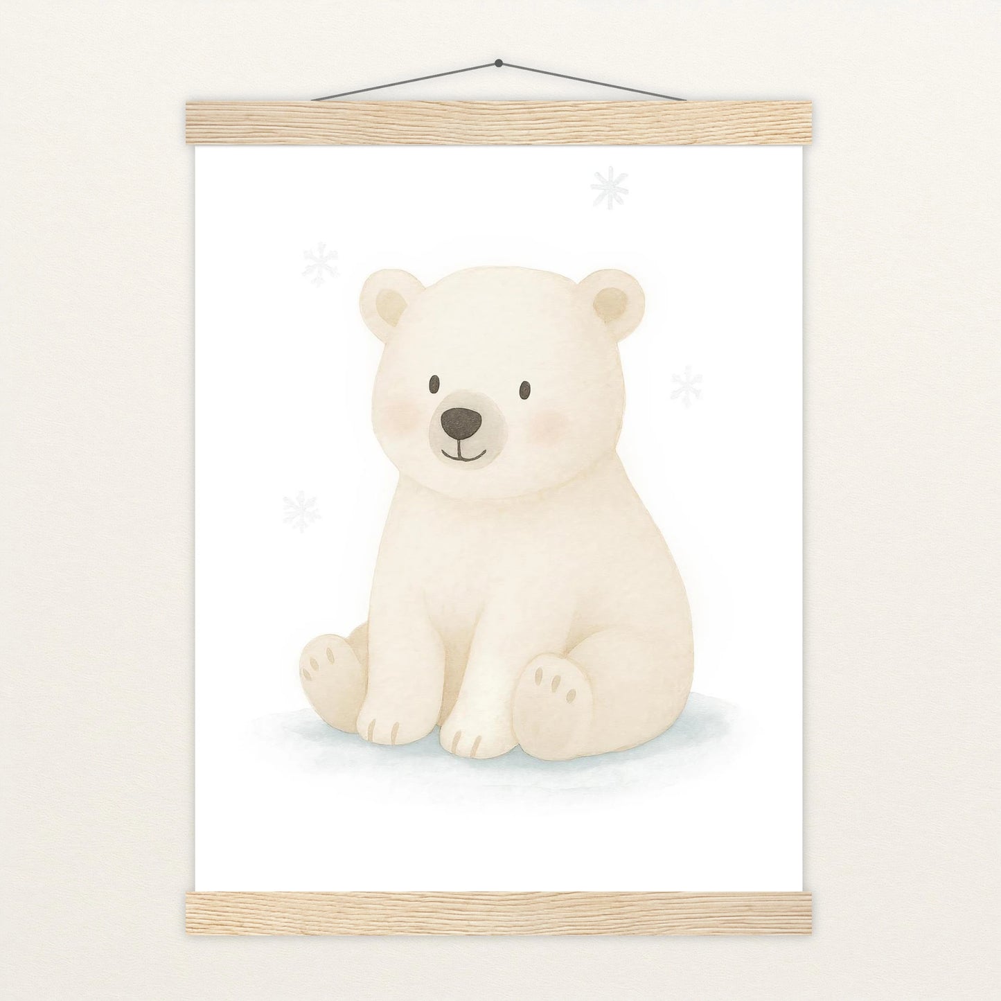 Pummel der Polarbär Poster mit Leisten von tinylearner