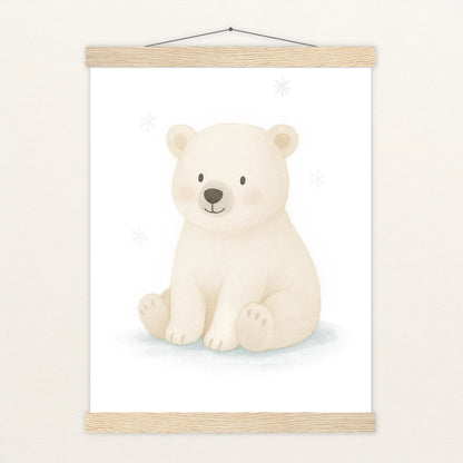 Pummel der Polarbär Poster mit Leisten von tinylearner