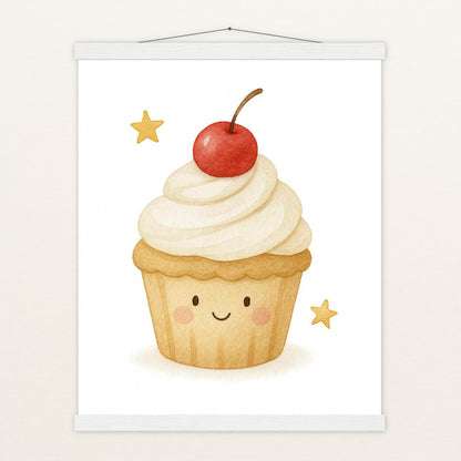 Süßes: Cupcake Poster mit Leisten von tinylearner