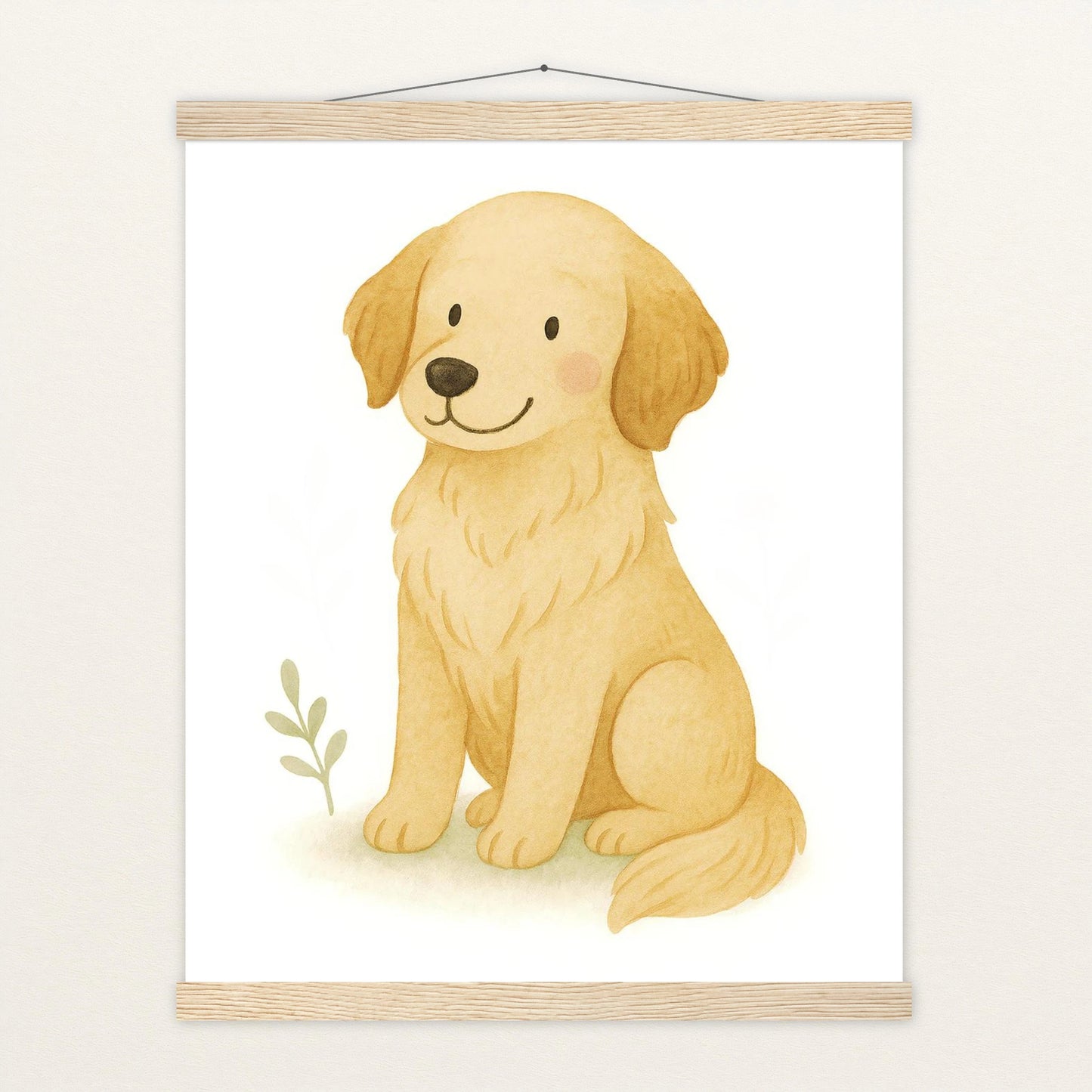 Hugo der Hund Poster mit Leisten von tinylearner