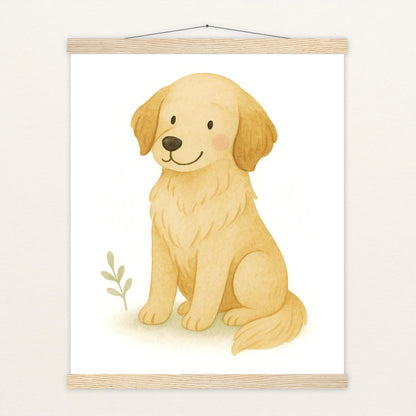 Hugo der Hund Poster mit Leisten von tinylearner