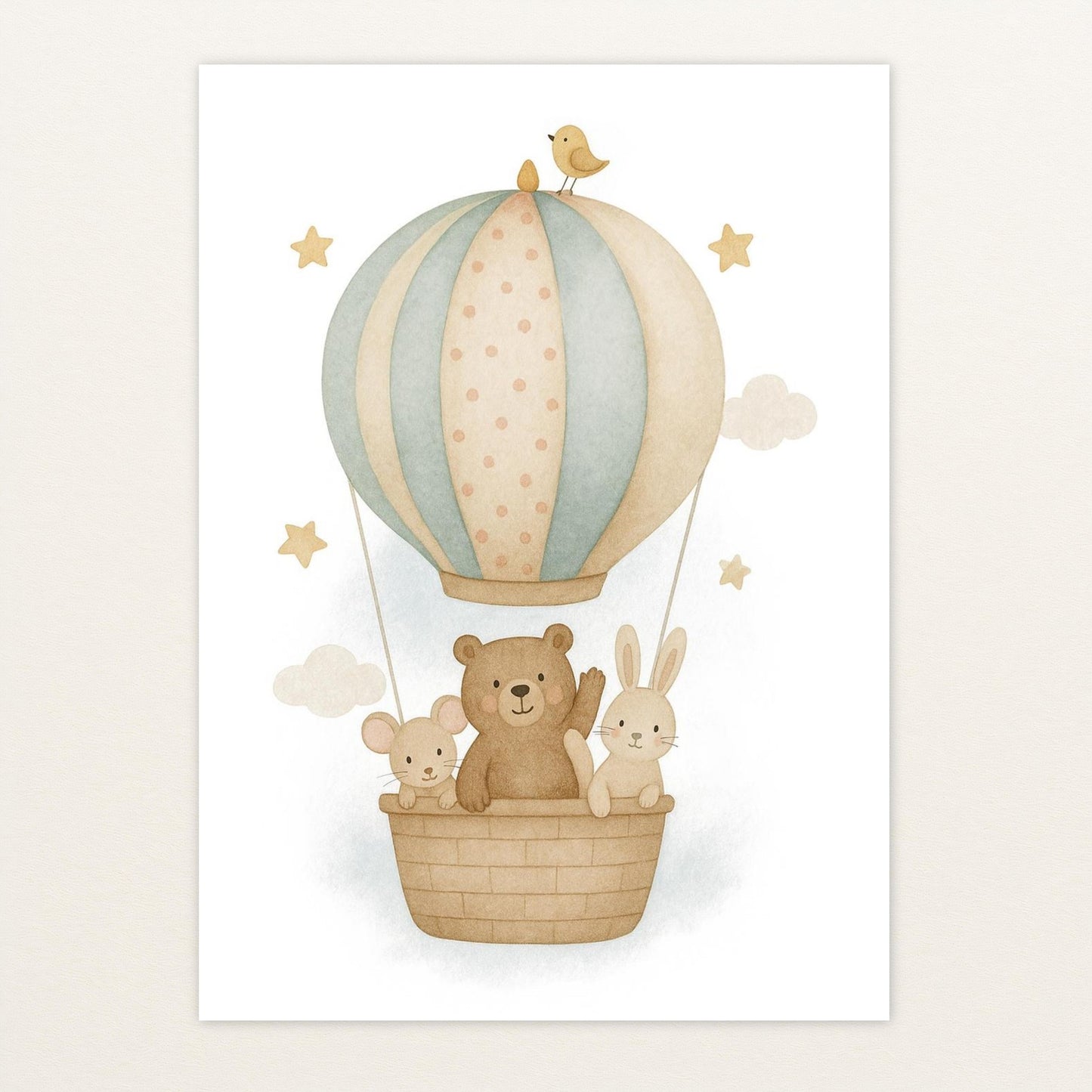 Tierfreunde - Motiv: "Heißluftballon" Poster von tinylearner