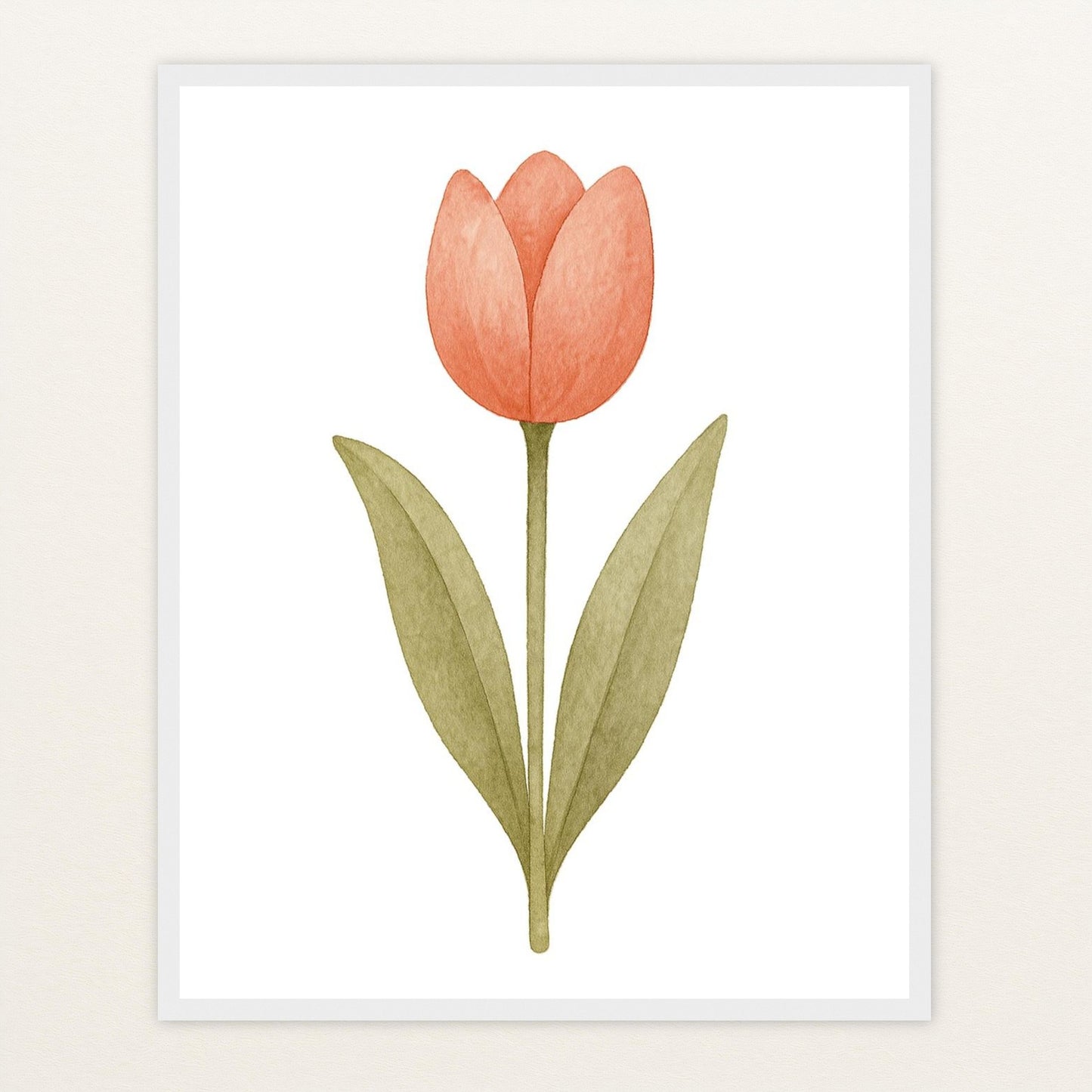Tulpe Poster mit Holzrahmen von tinylearner