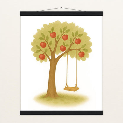 Apfelbaum Poster mit Leisten von tinylearner
