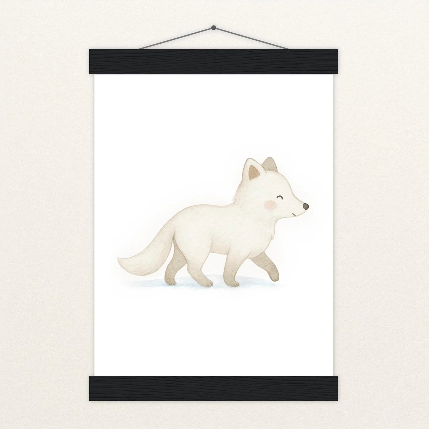 Pino der Polarfuchs Poster mit Leisten von tinylearner