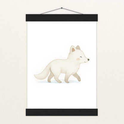 Pino der Polarfuchs Poster mit Leisten von tinylearner