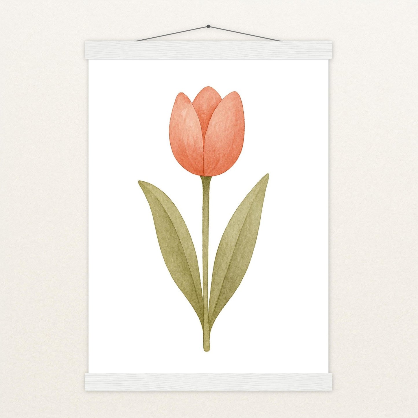 Tulpe Poster mit Leisten von tinylearner