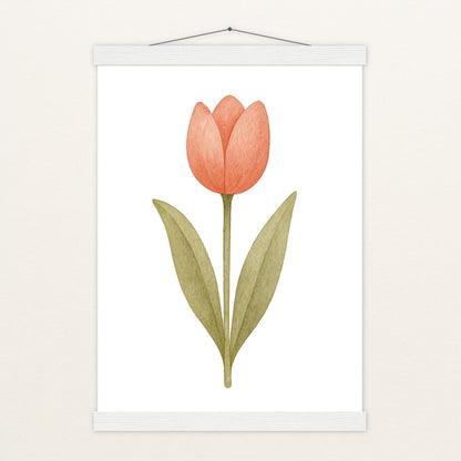 Tulpe Poster mit Leisten von tinylearner