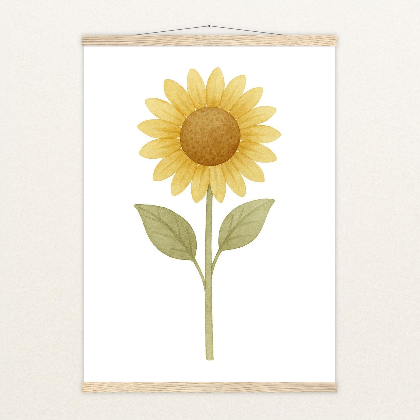 Sonnenblume Poster mit Leisten von tinylearner