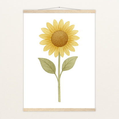 Sonnenblume Poster mit Leisten von tinylearner