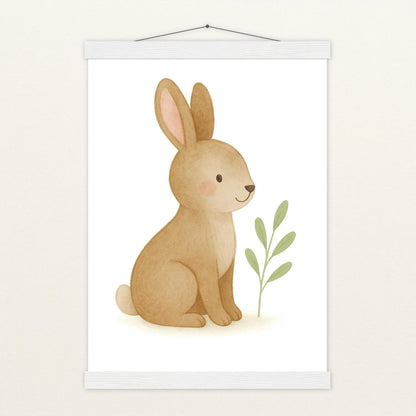 Holly der Hase Poster mit Leisten von tinylearner