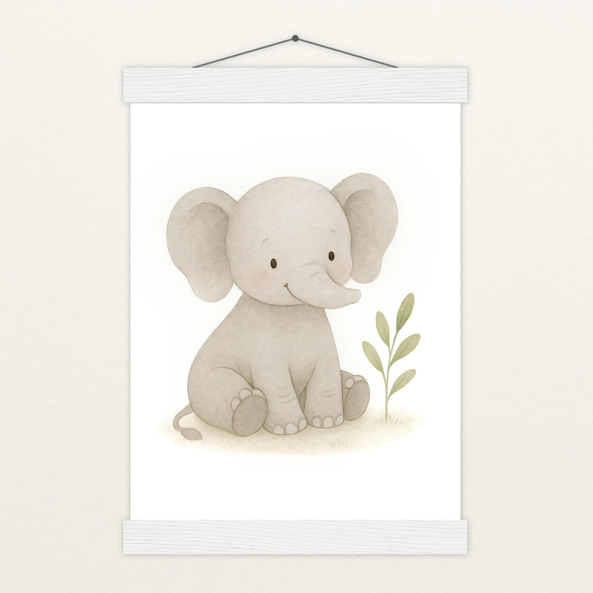 Emil der Elefant Poster mit Leisten von tinylearner