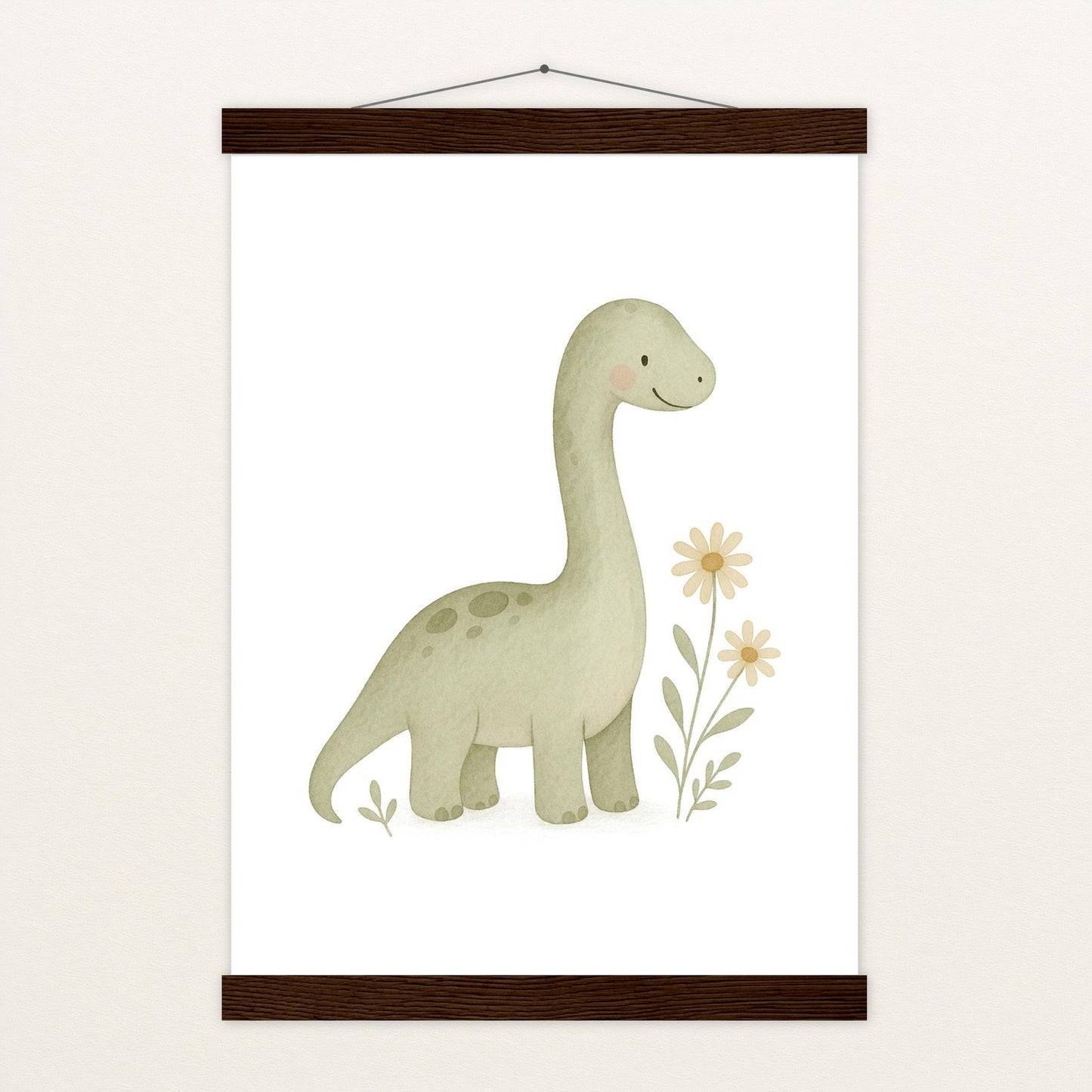 Dinosaurier Brachiosaurus Poster mit Leisten von tinylearner