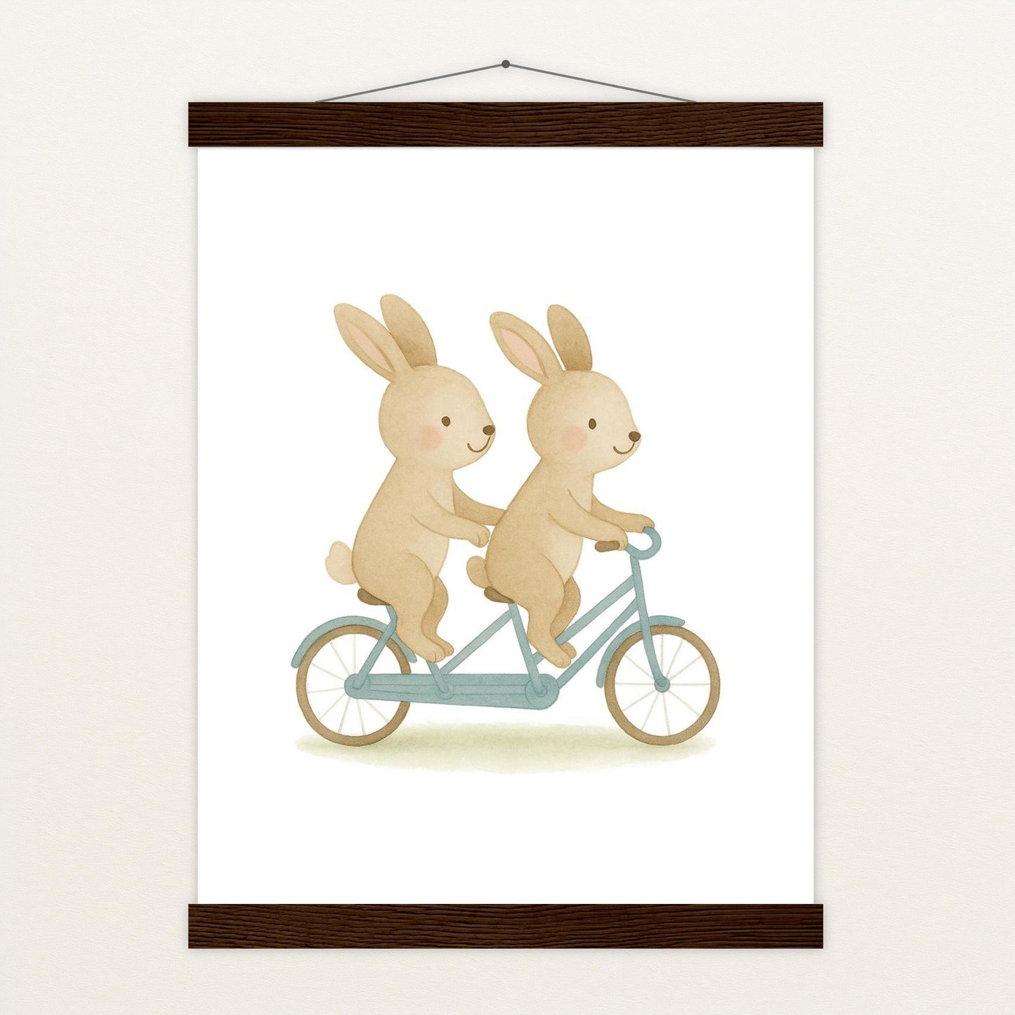 Holly der Hase - Motiv: "Tandem" Poster mit Leisten von tinylearner