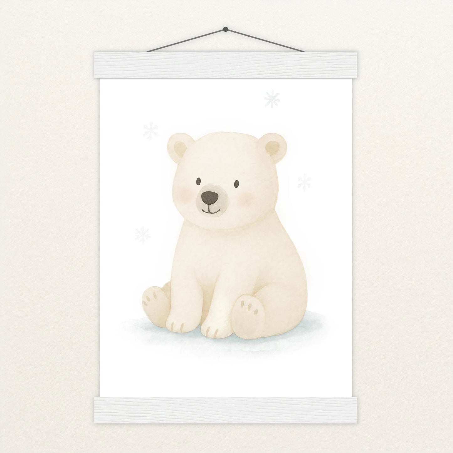 Pummel der Polarbär Poster mit Leisten von tinylearner