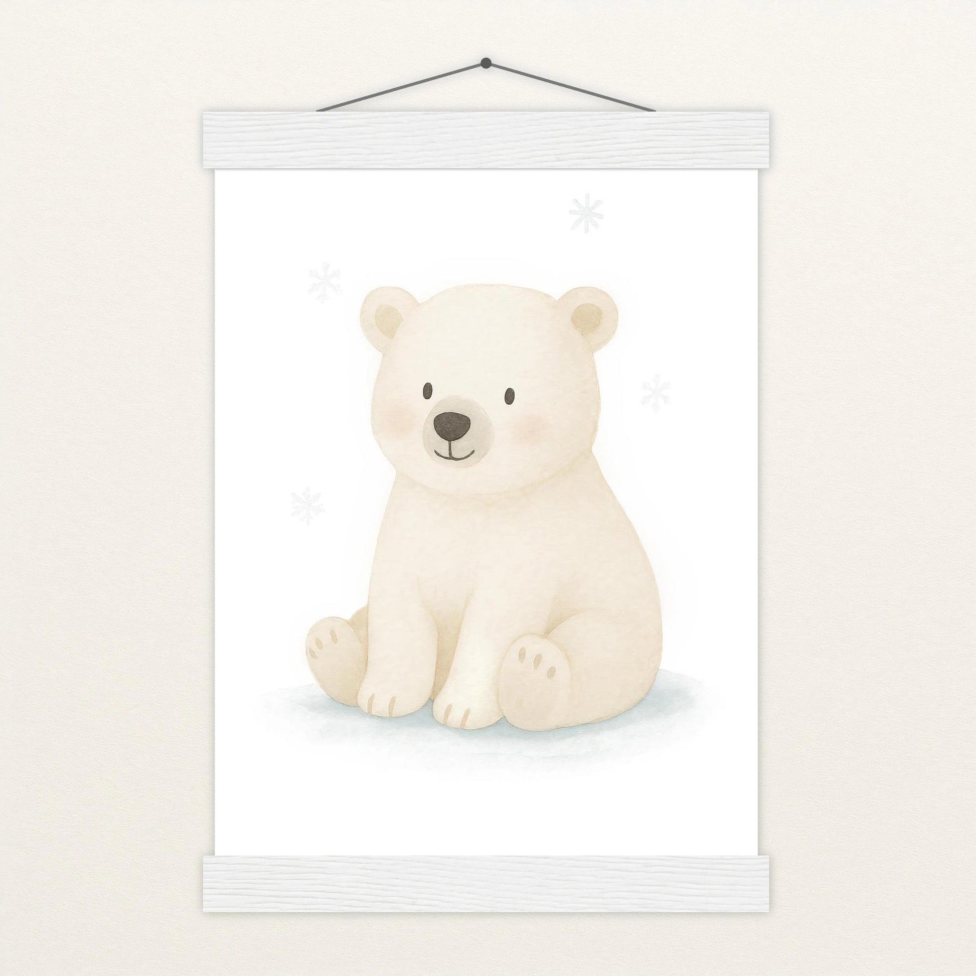 Pummel der Polarbär Poster mit Leisten von tinylearner