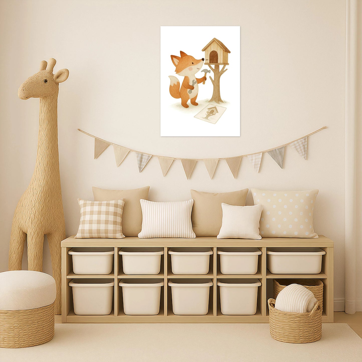 Finnegan der Fuchs - Motiv: "Baumhaus" Poster von tinylearner