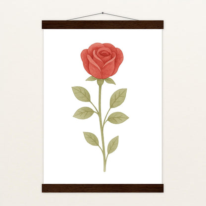 Rose Poster mit Leisten von tinylearner