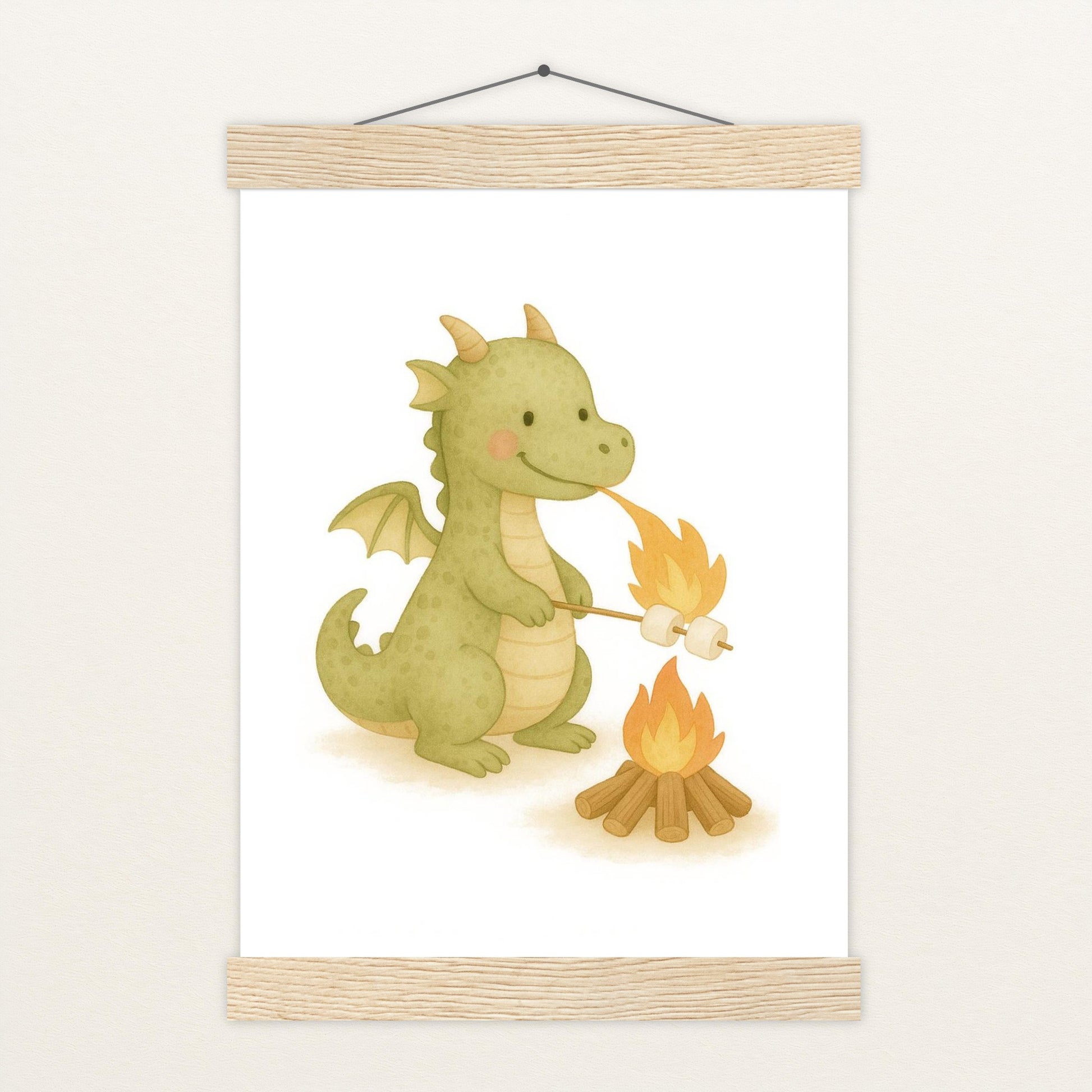 Drax der Drache - Motiv: "Marshmallows" Poster mit Leisten von tinylearner